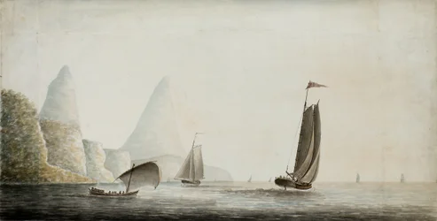 Imbarco degli schiavi ai Pitons, St. Lucia, c.1771 (acquerello)
