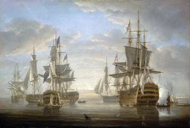 La flotta di navi da guerra in cui Horatio Nelson (1758-1805) era capitano durante le guerre rivoluzionarie e napoleoniche (1793-1805)