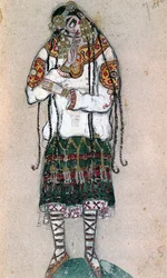 Costume di una contadina russa, dal balletto Riti di primavera di Strawinsky