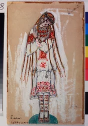 Costume per personaggio femminile del balletto La sagra della primavera di Igor Stravinsky