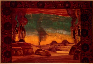 Polovtsian Camp … (tempera on paper)