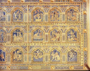 Altare di Verdun, raffigurante scene bibliche, 1181 (parte destra del pannello centrale)