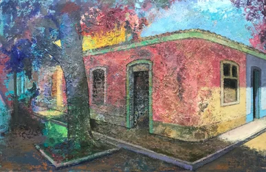 Rissa di strada, 2021-23 (olio su tavola)