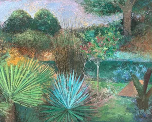 Stagno tropicale, 2023-23 (olio su tavola)