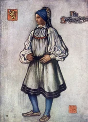 Norvegia: Ragazza contadina di Saetersdalen