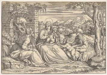 La Sacra Famiglia con i santi Elisabetta e Giovanni