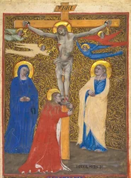 Foglio singolo da un messale: La crocifissione, c. 1390