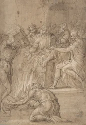 La Sibilla Cumana davanti a Tarquinio il Superbo, XVI secolo
