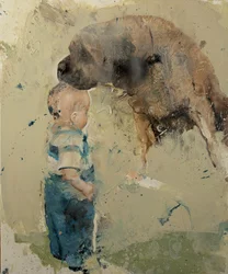 Bambino con cane II, 2022