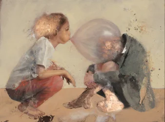 Bambini accovacciati - bolla 2