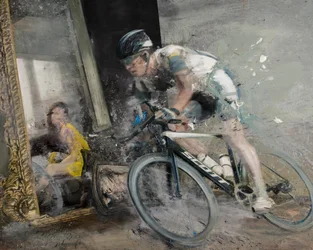Ciclista con specchio