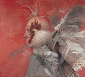 Uomo con un gallo II, 2021