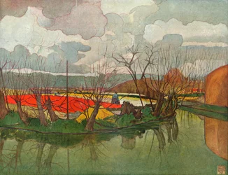 Una Fattoria di Tulipani in Olanda, c1898