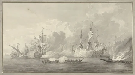 Battaglia navale, probabilmente a Kijkduin il 21 agosto 1673