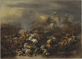 Alessandro Magno (356-323 a.C.) combatte Porus (o Poros) dell