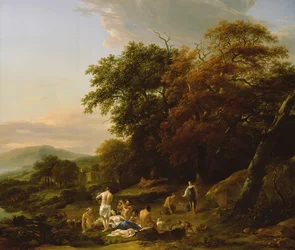 Diana la Cacciatrice che Sorprende una Festa Bacchica