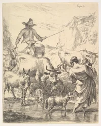Il Gregge che Attraversa il Ruscello