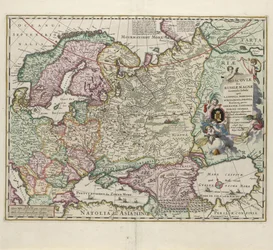 Mappa della Russia, seconda metà del XVII secolo