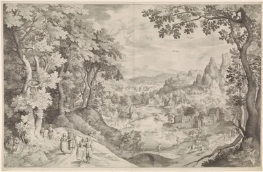 Paesaggio con caccia al cervo