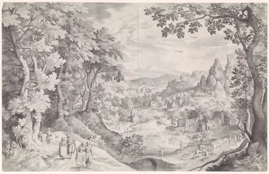 Paesaggio con caccia al cervo