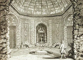 Vista di una grotta, fine XVII secolo (incisione)