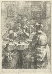 Tre vecchie donne che mangiano a un tavolo