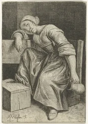 Giovane donna con brocca in mano