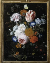 Fiori in un vaso di vetro
