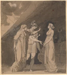 Scena da "Le triumvirat" di Voltaire, probabilmente atto 2, scena 2