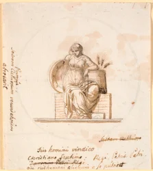 Figura allegorica seduta