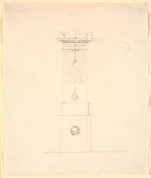 Bozza per un monumento commemorativo per Sinclar (Sinclair)