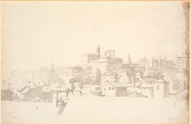 Veduta di una città con architettura meridionale