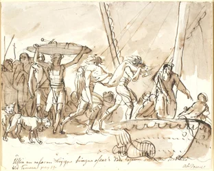 Ullin porta il corpo morto di Oscar in Scozia. Poesie di Ossian, Temora I