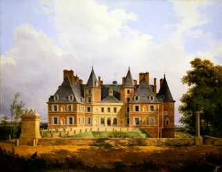 Vista di un castello francese