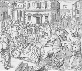 Esecuzione di tre martiri certosini, Tyburn, Londra, 1535