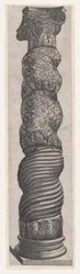 Speculum Romanae Magnificentiae: Colonna tortuosa grottesca in San Pietro, 16° secolo