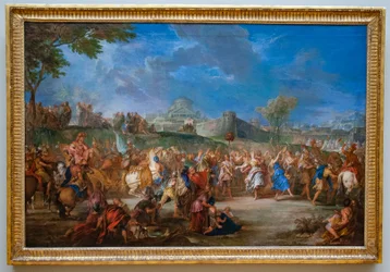 Francese:  Le Triomphe de David
Russo: "Trionfo di Davide