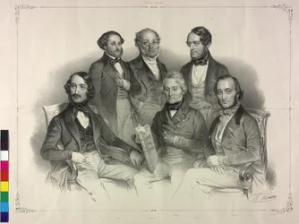 Tableau con immagini di Henry Wilhelm Ernst famoso violinista