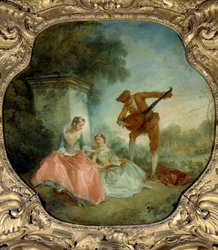 La lezione di musica Dipinto di Nicolas Lancret (1690-1743) XVIII secolo