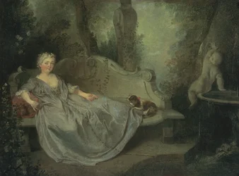Ritratto di una signora in un giardino