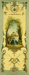 Tre pannelli decorativi con allegorie di inverno, estate e autunno