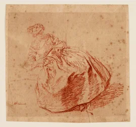 Giovane donna con ventaglio