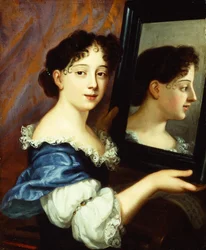 Dama con specchio, 1660 circa (olio su tela)