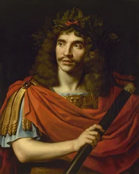 Molière nel ruolo di Giulio Cesare in La Mort de Pompée di Pierre Corneille, 1656