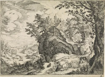 Paesaggio montano con una chiesa