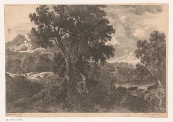 Paesaggio montano con alberi