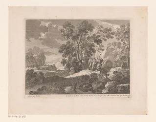 Cristo e i discepoli di Emmaus (serie di paesaggi con scene della vita di Cristo)
