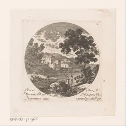 Pastore presso città portuale
