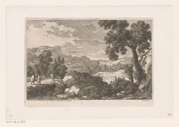 Paesaggio collinare con figure