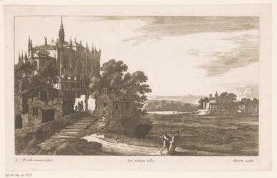 Paesaggio con cattedrale